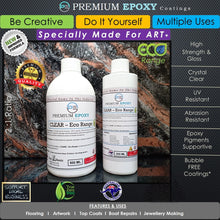 Load image into Gallery viewer, ECO CLEAR Epoxy Resin 750 ML Kit