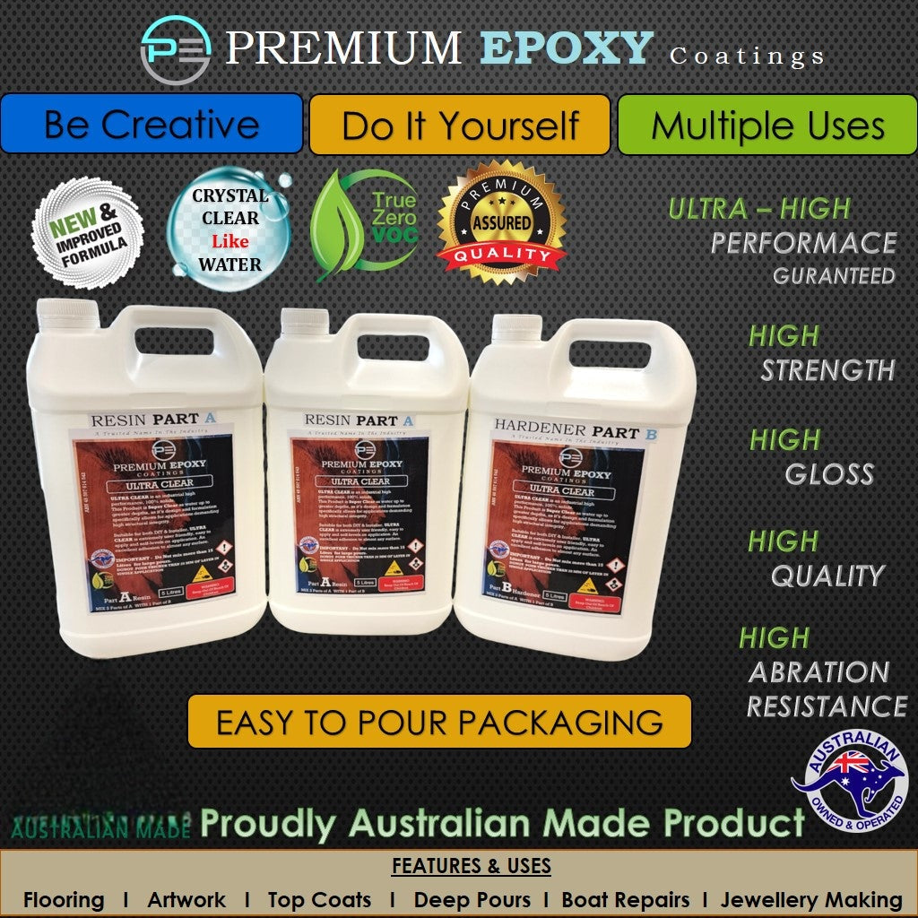 ULTRA CLEAR Epoxy Resin 15 Litres Kit