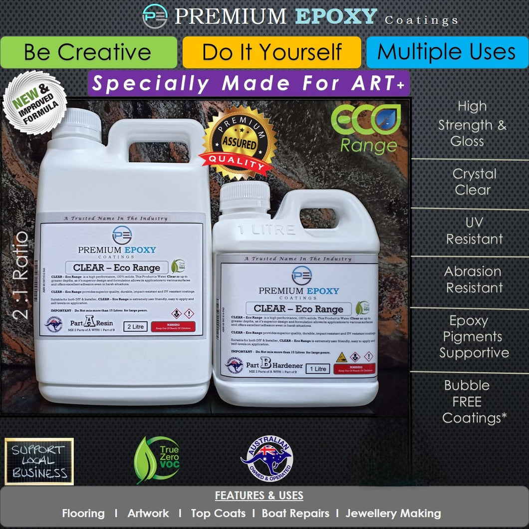 ECO CLEAR Epoxy Resin 3 Litres Kit